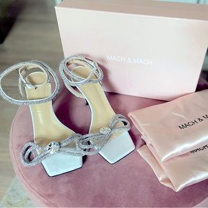 Mach & Mach Crystal Bow Sandals